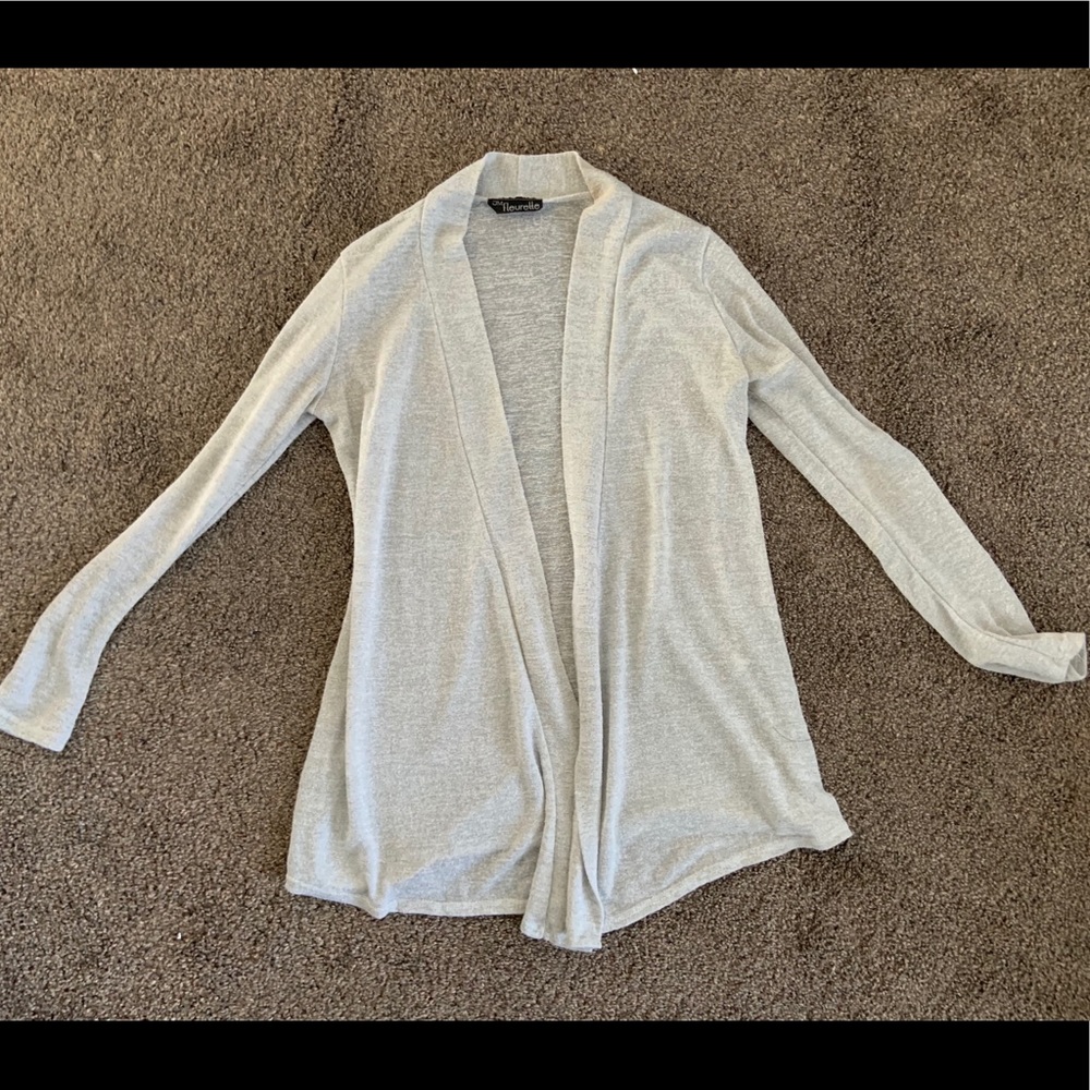 Grey cardigan long sleeve